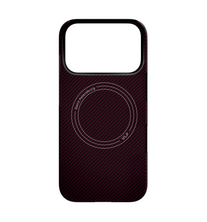 Чехол-накладка VLP Kevlar Case with MagSafe для смартфона Apple iPhone 18 Pro Max Burgundy