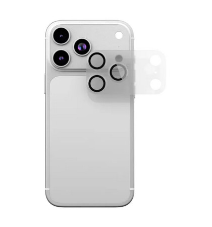 Стекло защитное VLP Lens Protector для камеры iPhone 17 Pro Max, с черной рамкой