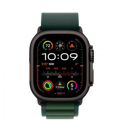 Умные часы Apple Watch Ultra 2 (2024) 49mm Titanium Case with Alpine Loop M Black/Dark Green