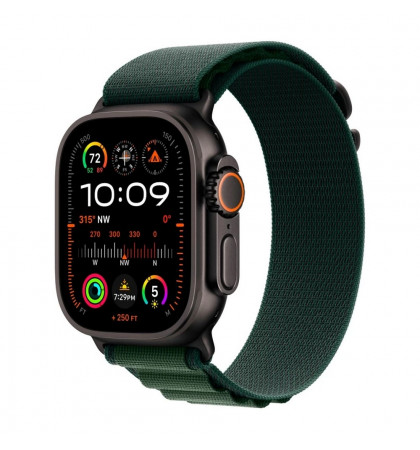 Умные часы Apple Watch Ultra 2 (2024) 49mm Titanium Case with Alpine Loop M Black/Dark Green