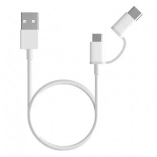 Кабель Xiaomi USB - microUSB / USB Type-C 0.3 м White