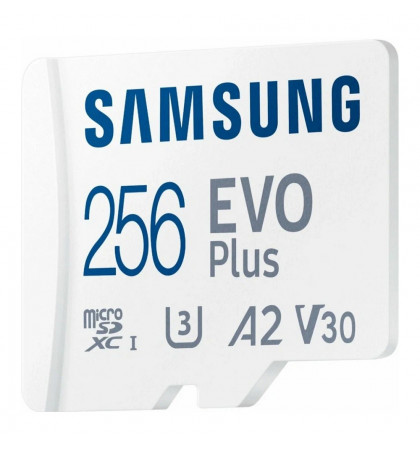 Карта памяти microSDXC Samsung EVO Plus MB-MC256SA + adapter 256Gb White