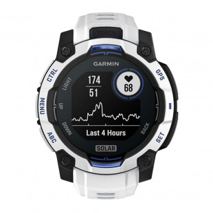 Умные часы Garmin Instinct 3 45mm Amoled Whitestone/Bolt Blue