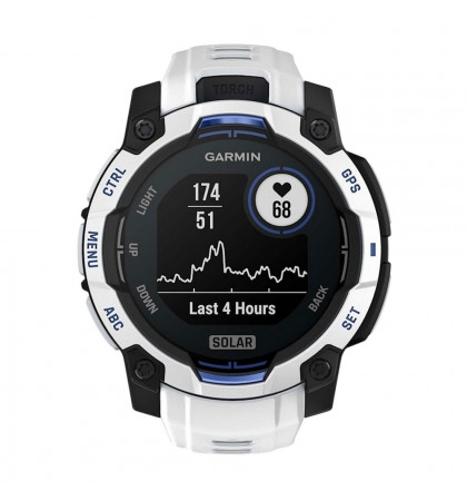 Умные часы Garmin Instinct 3 45mm Amoled Whitestone/Bolt Blue