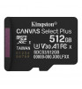 Карта памяти microSDXC 512GB Kingston SDCS3/512GBSP Canvas Select Plus V30 A1 w/o adapter Black