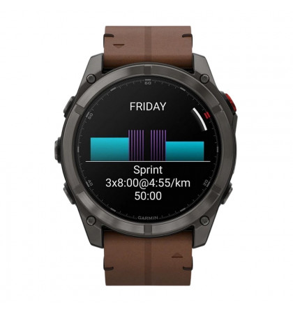 Умные часы Garmin Fenix 8 Pro 51mm Amoled Sapphire Carbon Gray/Chestnut