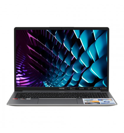 16" Ноутбук Tecno MegaBook K16SFA (1920x1200, Ryzen 7 7735HS 3.2Ghz, 16Gb LPDDR5, SSD1Tb, AMD Radeon 680M) Gray
