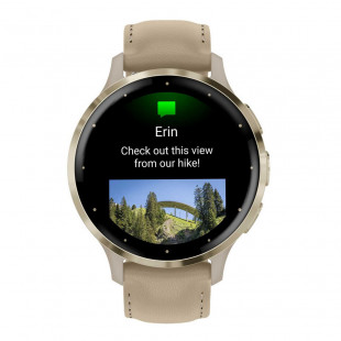 Умные часы Garmin Venu 3S + Leather Band Soft Gold/Grey