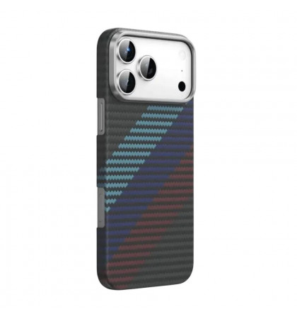 Чехол-накладка Comma Woven Series Kevlar Magnetic ShockProof Case(Panda) для iPhone 17 Pro Max Black