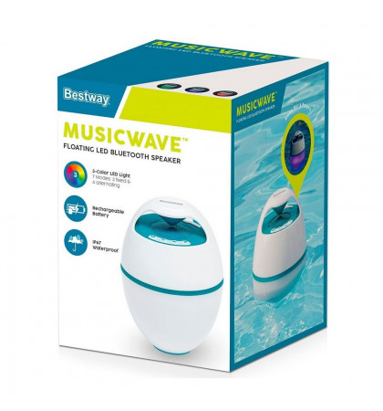 Плавающая колонка Bestway MusicWave White/Blue