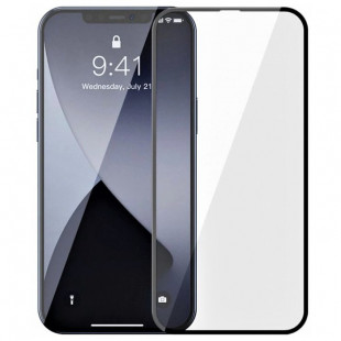 Защитная стеклопленка 3D Full Glue Tempered (iPhone 12/12 Pro) Черна..