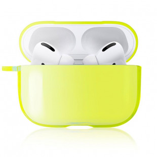 Чехол силиконовый Neon с карабином (Apple AirPods Pro) Желтый
