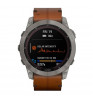 Умные часы Garmin Fenix 7X Sapphire Solar Leather Black Brown