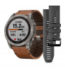 Умные часы Garmin Fenix 7X Sapphire Solar Leather Black Brown