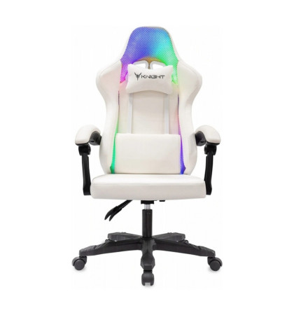 Кресло игровое Knight Wolf RGB White