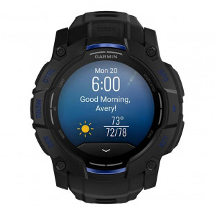 Умные часы Garmin Instinct 3 50mm Amoled Black/Bolt Blue