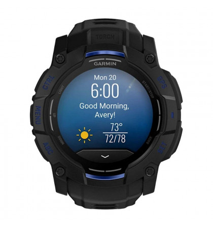 Умные часы Garmin Instinct 3 50mm Amoled Black/Bolt Blue