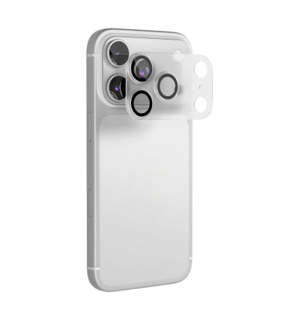 Стекло защитное VLP Lens Protector для камеры iPhone 18 Pro Max с черной рамкой