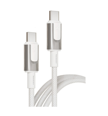 Дата-кабель VLP Force Line 100W USB-C + USB-C, 1.2m White