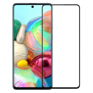 Защитное стекло 3D Full Glue Tempered (Samsung Galaxy A71) Black