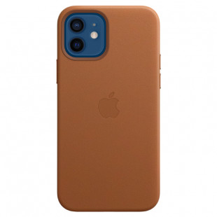 Чехол-накладка Apple Leather Case with MagSafe iPhone 12/12 Pro Gold..