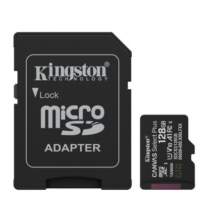 Карта памяти microSDXC 128GB Kingston SDCS3/128GB Canvas Select Plus V10 A1 + adap