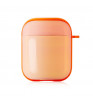 Чехол силиконовый Neon с карабином (Apple AirPods) Оранжевый