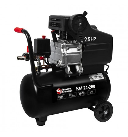 Компрессор поршневой Quattro Elementi KM 24-260 Black