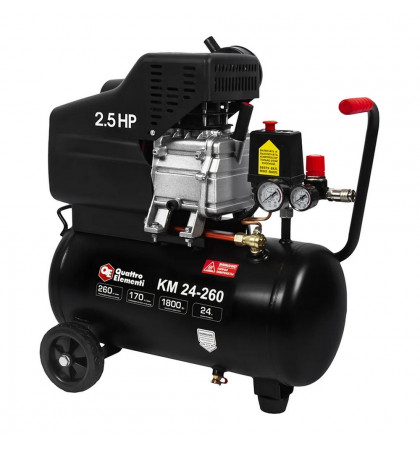 Компрессор поршневой Quattro Elementi KM 24-260 Black
