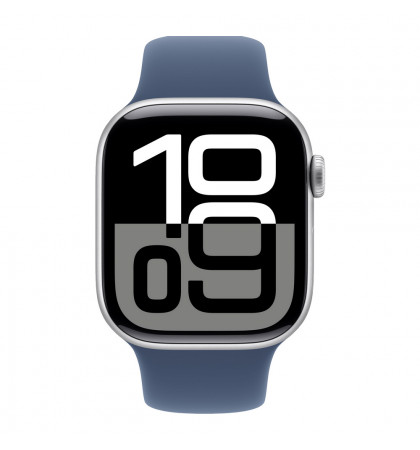 Умные часы Apple Watch Series 10 42mm Aluminum Case with Sport Band S/M Silver/Denim