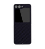 Чехол-накладка VLP Kevlar Сase MagSafe для смартфона Samsung Galaxy Z Flip 6 Dark Blue