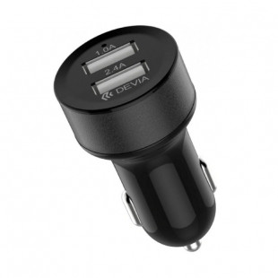 АЗУ Devia Smart Dual USB Car Charger Black