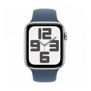 Умные часы Apple Watch SE (2024) 44mm Aluminum Case with Sport Band S/M Silver/Denim