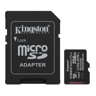 Карта памяти microSDXC 256GB Kingston SDCS3/256GB Canvas Select Plus V10 A1 + adap