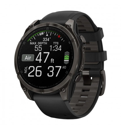 Умные часы Garmin Fenix 8 47mm Solar Sapphire DLC Carbon Gray/Black