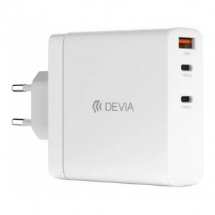 СЗУ Devia PD 140W 2C+A GaN Charger White