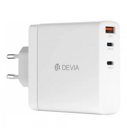 СЗУ Devia PD 140W 2C+A GaN Charger White