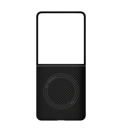 Чехол-накладка VLP Kevlar Сase MagSafe для Samsung Galaxy Z Flip 8 Black