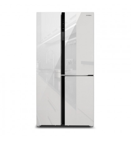 Холодильник Hyundai CS6073FV White Glass