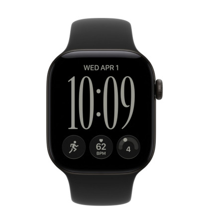 Умные часы Apple Watch Series 12 46mm Aluminium Case with Sport Band M/L Black/Black