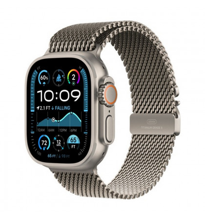 Умные часы Apple Watch Ultra 2 (2024) 49mm Titanium Case with Titanium Milanese Loop L Natural