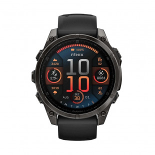 Умные часы Garmin Fenix 8 Amoled Sapphire 47mm Titanium Carbon Gray