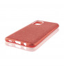 Силиконовый чехол с блестками (Samsung Galaxy A31) Красный