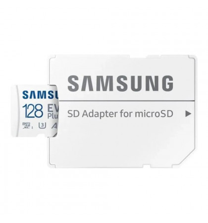 Карта памяти microSDXC Samsung EVO Plus MB-MC128SA + adapter 128Gb White