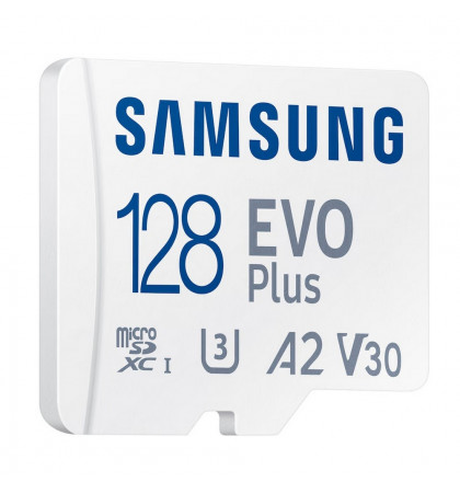 Карта памяти microSDXC Samsung EVO Plus MB-MC128SA + adapter 128Gb White