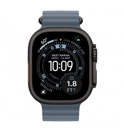 Умные часы Apple Watch Ultra 3 49mm Titanium Case with Ocean Band Black/Anchor Blue