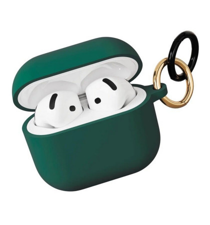Чехол силиконовый VLP Charm Case Soft Touch для Apple AirPods 4 Dark Green