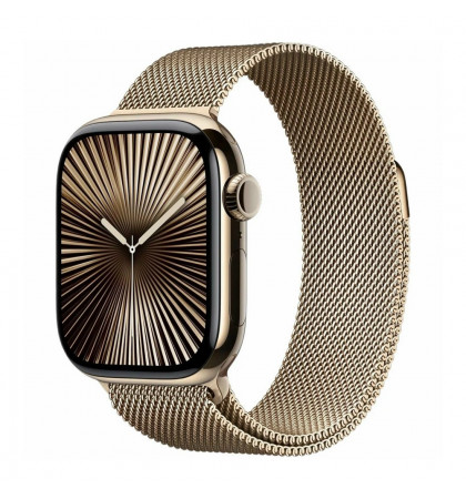 Умные часы Apple Watch Series 10 46mm Titanium Case with Milanese Loop S/M Gold