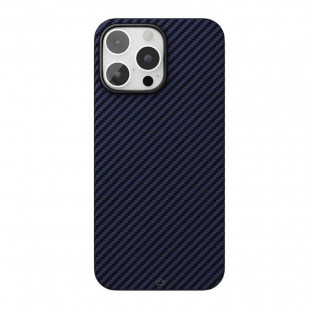 Чехол-накладка VLP Kevlar Сase with MagSafe для смартфона iPhone 16 Pro Max Dark Blue