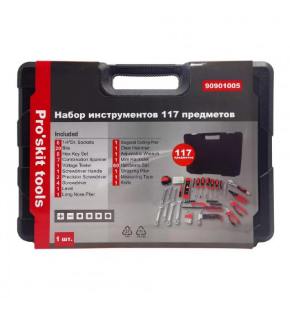 Набор инструментов Proskit 90901005 (117 предметов)